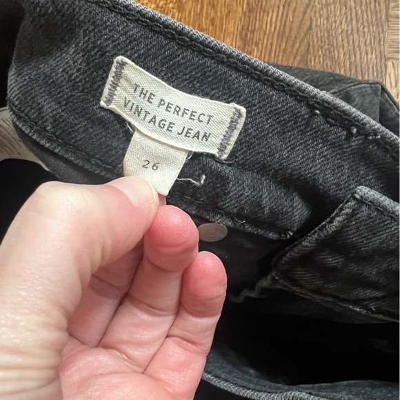 MADEWELL Black The Perfect Vintage Jean Denim Jeans High Rise‎ Retro Stretch 26 - Picture 5 of 9